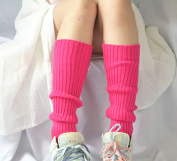 Japanese Solid Color Bunching Socks