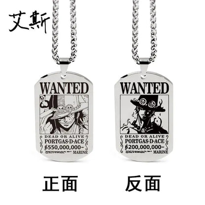 One Piece Inspired Necklace Pendant with Keychain