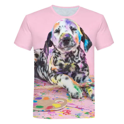 Digital Cartoon Print Loose Fit Men's T-shirt