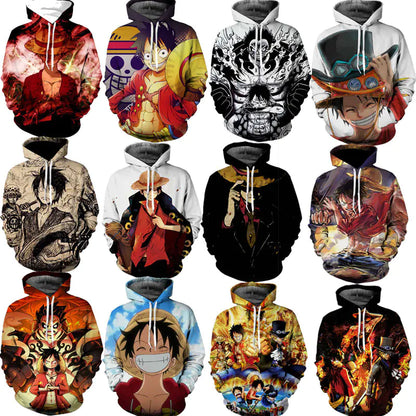 One Piece Luffy Series 3D Hoodie for Men and Women
