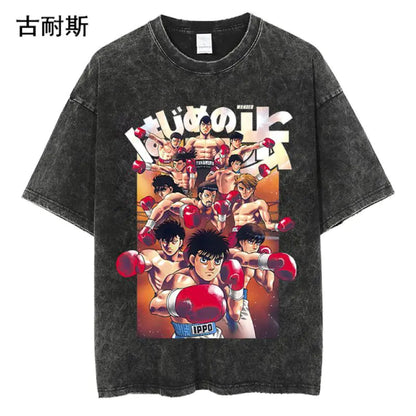 Vintage Loose-Fit Short Sleeve T-Shirt for Men