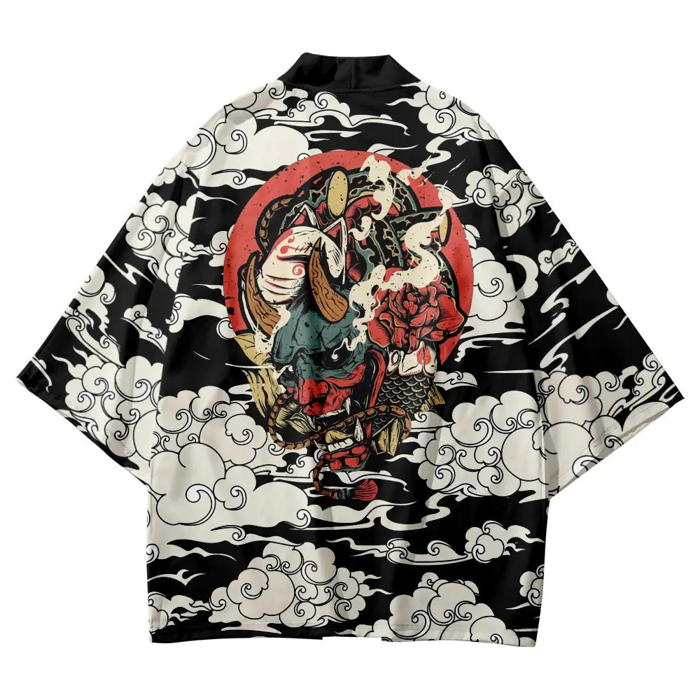 2023 Japanese Ukiyo-e Style Kimono Cardigan Shirt