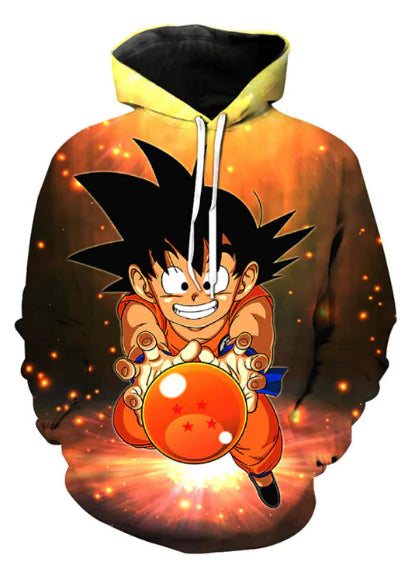 Dragon Ball Design 3D Printed Hoodie with Pocket