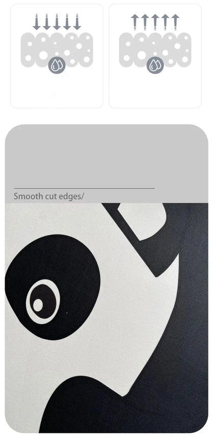 Cartoon Panda Non-slip Bath Mat and Floor Rug