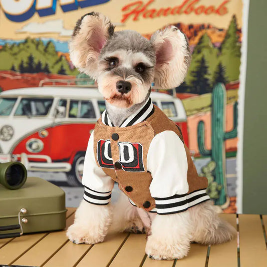 Minimalist Plaid Baseball Suit for Pets