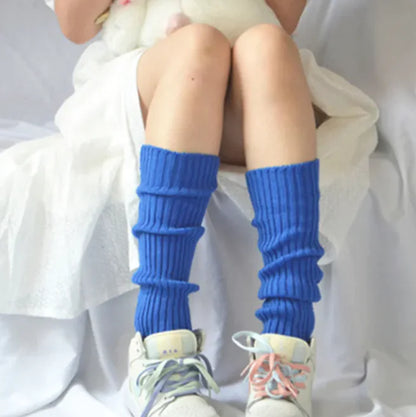 Japanese Solid Color Bunching Socks