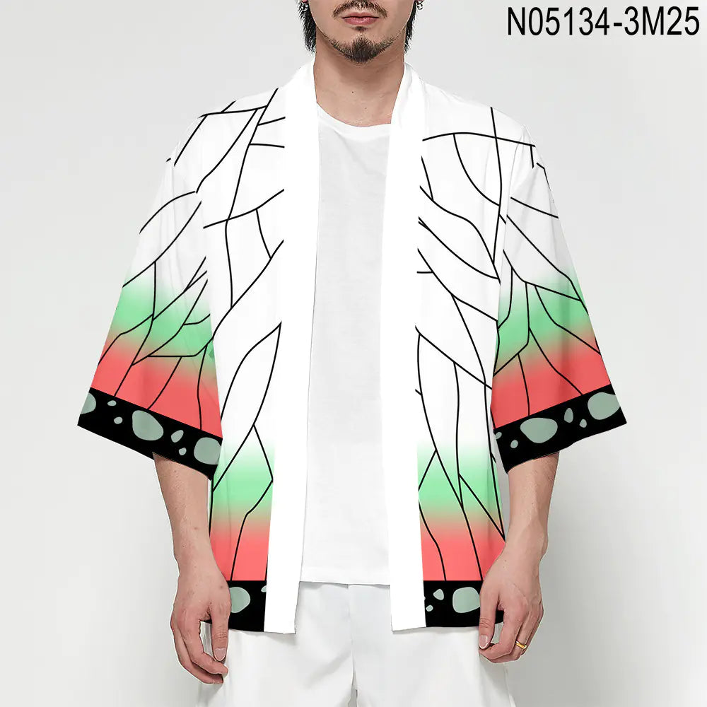 Demon Slayer Tanjiro Nezuko Kimono Cloak Costume