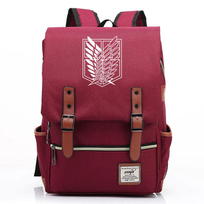 Attack on Titan Anime Backpack for Students, Unisex