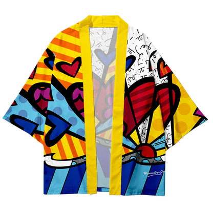 Japanese Kimono Couple Cardigan with Ukiyo-e Design