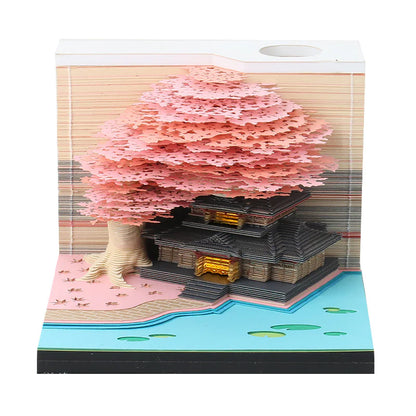 3D Paper Carving Tree House & Castle Calendar
