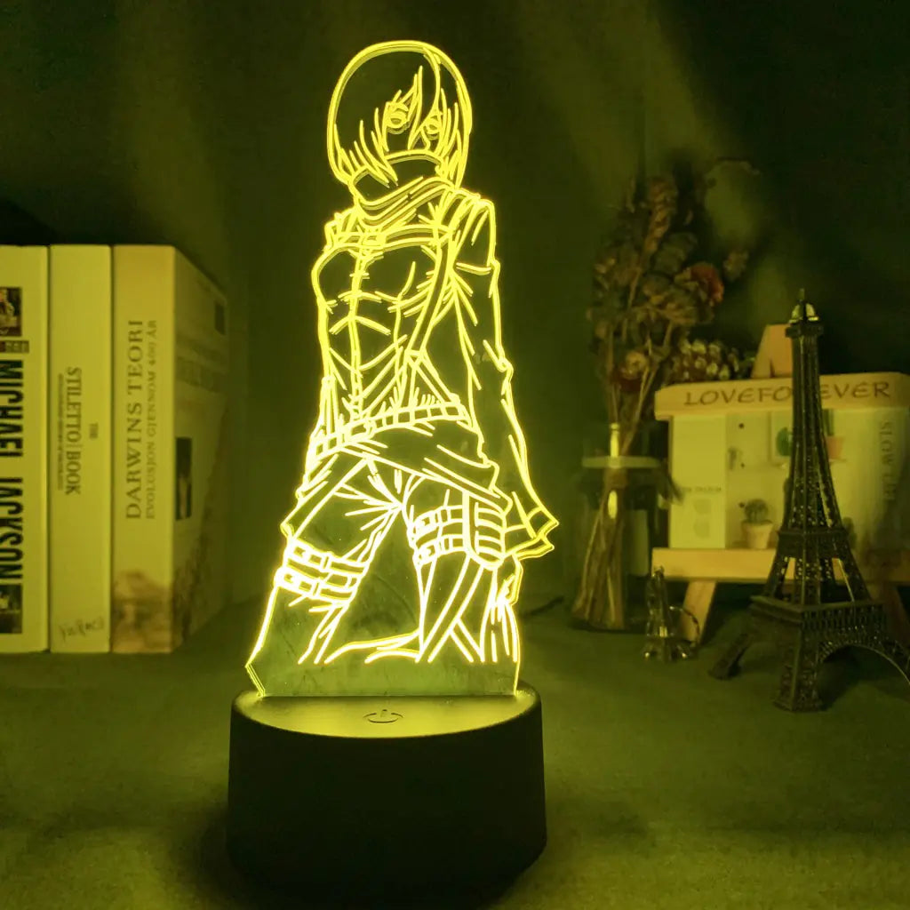 Acrylic 3D Night Light - Attack on Titan Figurine