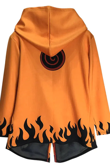 Naruto Windbreaker Coat for Students, Anime Style