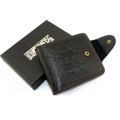 One Piece Anime Wallet - Luffy Skull Design (Short)