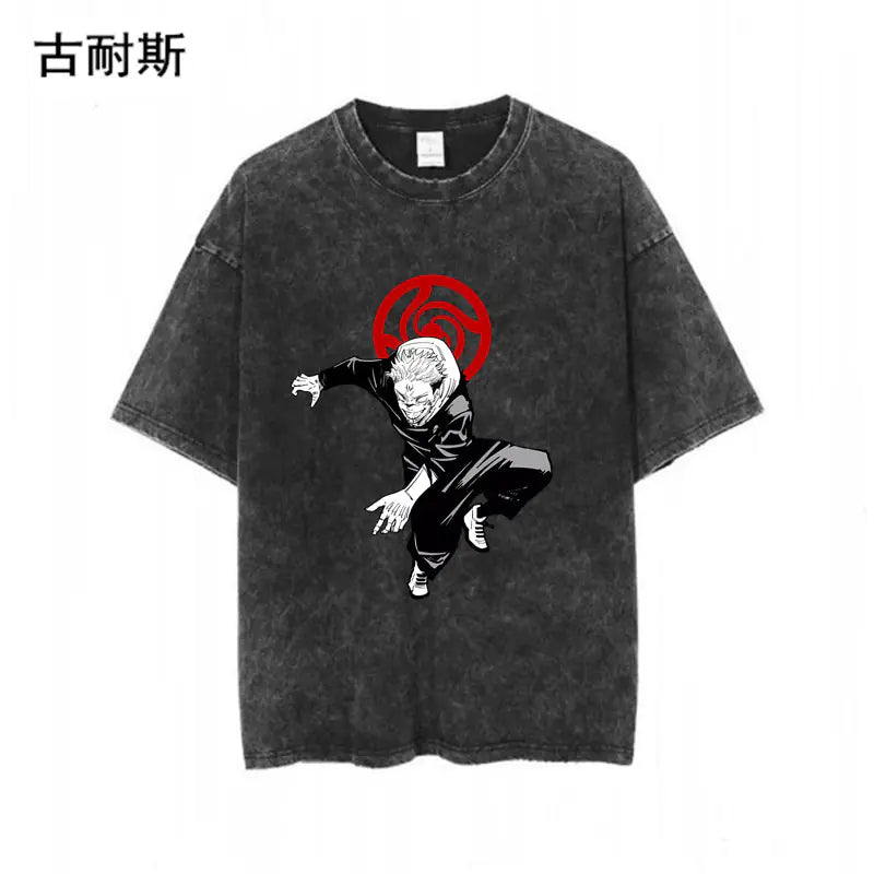 Vintage Loose-Fit Short Sleeve T-Shirt for Men
