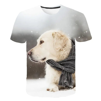 Digital Cartoon Print Loose Fit Men's T-shirt