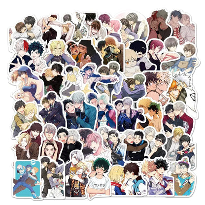 BL Anime Stickers[50pcs] Anime Stuff Vinyl Sticker for Hydro Flask Water Bottles Laptop Phone Car Skateboard Travel Suitcase Durable