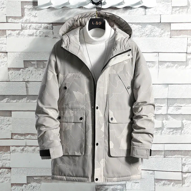 Men's Camouflage Hooded Warm Jacket for Fall/Winter