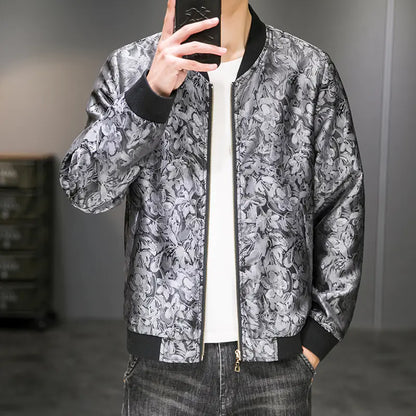 Men's Embroidered Jacquard Autumn Fashion Jacket
