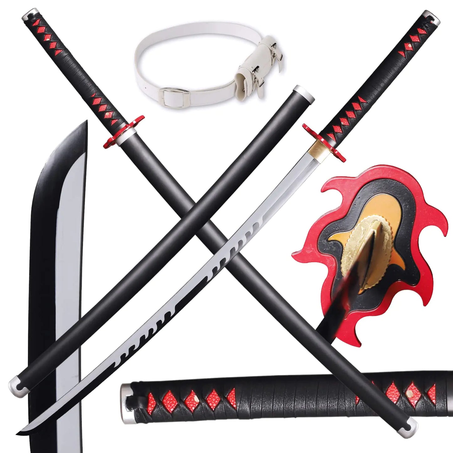 Handmade KatanaAnime Demon Slayer Tanjiro Kagura SwordSharp Full Tang Samurai Sword