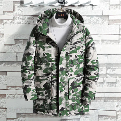 Men's Camouflage Hooded Warm Jacket for Fall/Winter