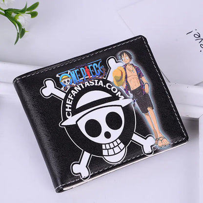 New Anime Short Wallet - One Piece Cartoon Design