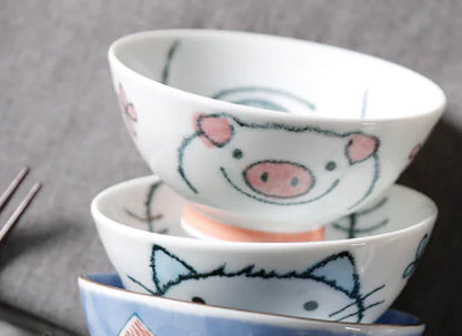 Animal Cartoon Rice Bowl Set for Kids