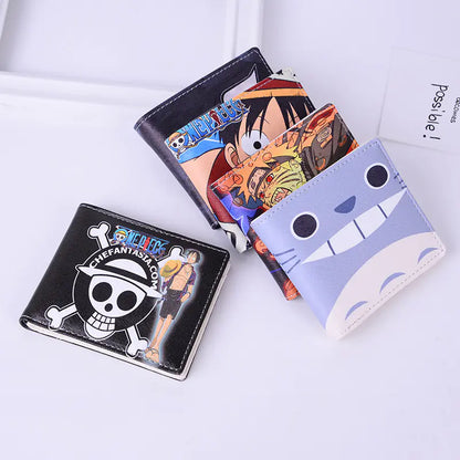 New Anime Short Wallet - One Piece Cartoon Design