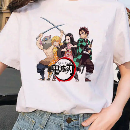 Demon Slayer Printed Short Sleeve T-Shirt for Women