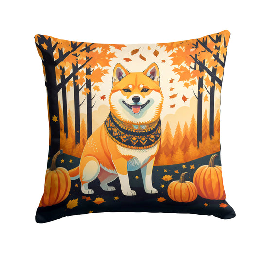 Shiba Inu Fall Throw Pillow