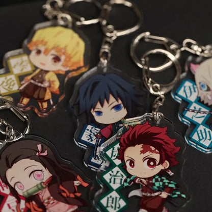 Demon Slayer Acrylic Keychain - Tanjiro & Giyu