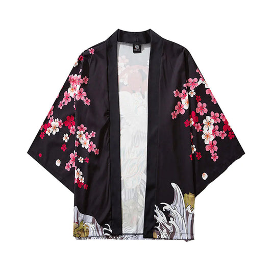 Japanese Style Three-Quarter Sleeve Kimono Jacket