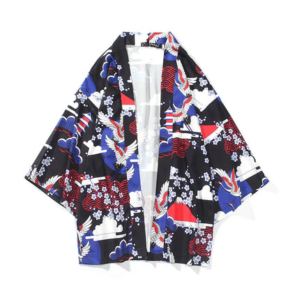 Vintage Hanfu Couples Cardigan with Three-Quarter Sleeves