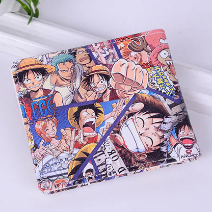 New Anime Short Wallet - One Piece Cartoon Design