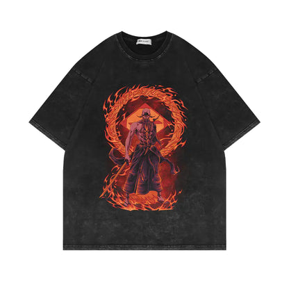 280g Vintage Anime Oversized Cotton T-Shirt