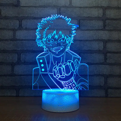 3D My Hero Academia Shoto Todoroki LED Night Light