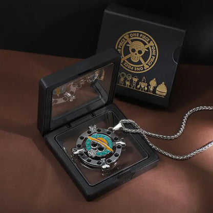 One Piece Luffy Ace Skull Pendant Necklace for Men