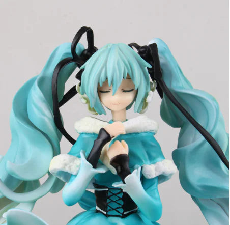 Hatsune Miku Snow In Summer Anime Figurine Display, Collectible Figure