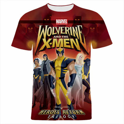 X-Men 3D Printed Elastic Polyester Men's T-Shirt