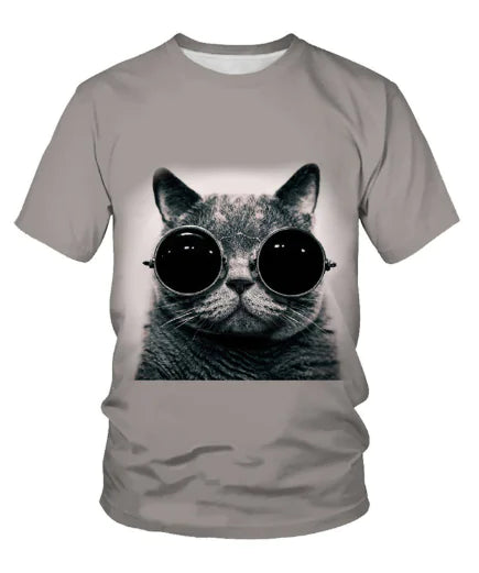 Digital Cartoon Print Loose Fit Men's T-shirt