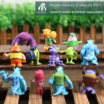 12Pcs Monsters University Mike Sully Monsters Pixar Action Figure Kids Gifts Toy