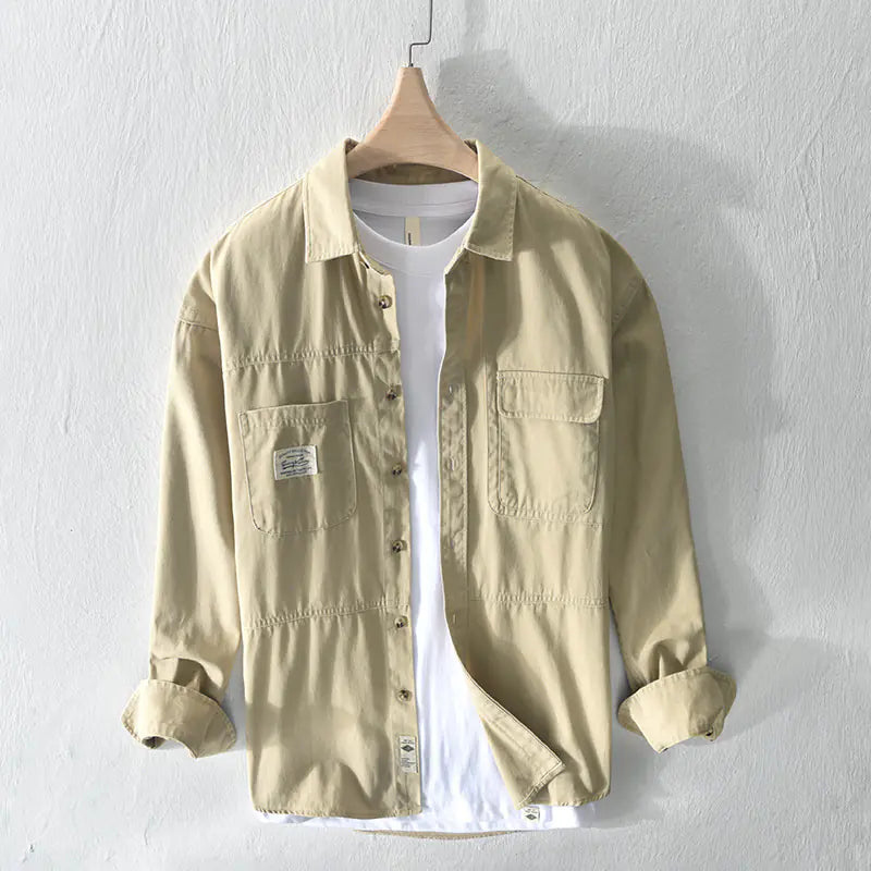 Z736 Japanese Style Loose Fit Men's Shirt Jacket