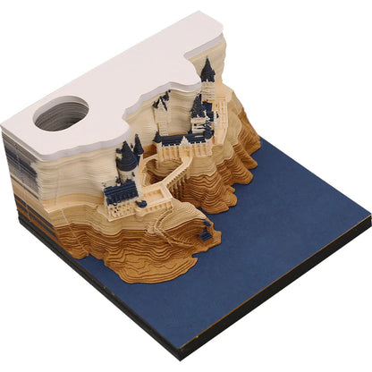3D Paper Carving Tree House & Castle Calendar