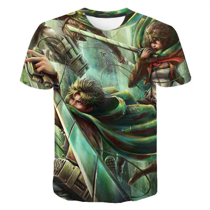 Attack On Titan 3D Digital Print Graphic T-Shirt