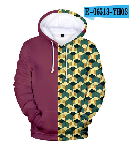 Demon Slayer Tanjiro Kamado 3D Hooded Sweatshirt