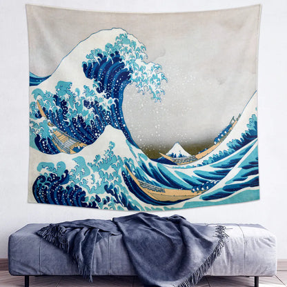 Ukiyo-e Wave Tapestry for Home Decoration Wall Art
