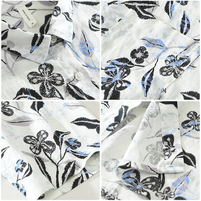 Men's Casual Short Sleeve Linen Shirt - Japanese Style