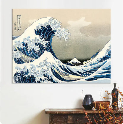 Kanagawa Wave Ukiyo-e Wall Art for Living Room