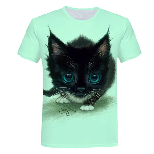 Digital Cartoon Print Loose Fit Men's T-shirt