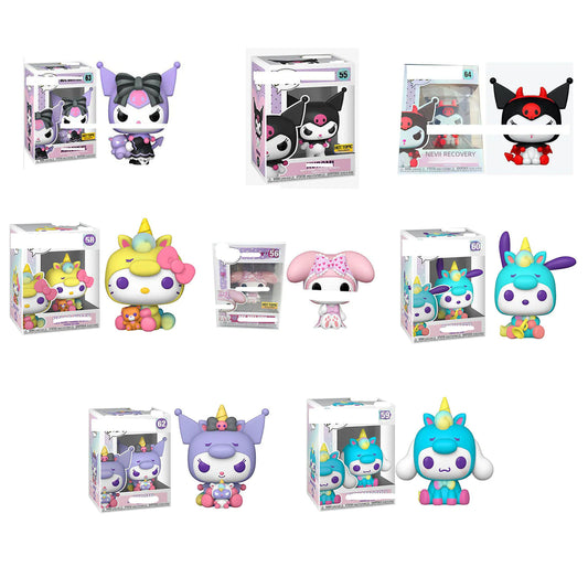 Funko Pop Kuromi, Bakugou, and Melody Figures