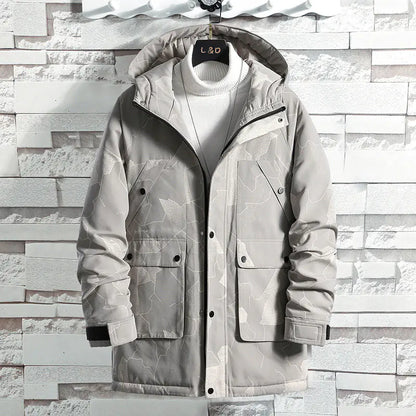 Men's Camouflage Hooded Warm Jacket for Fall/Winter